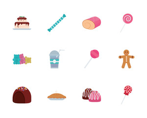Isolated sweet food icon set vector design