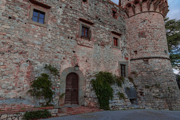 Fototapeta na wymiar Castello di Meleto In Chianti in the Province of Siena