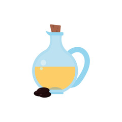 Isolated olive oil jar vector design