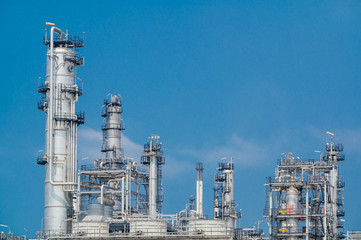 Industrial zone,The equipment of oil refining,Close-up of industrial pipelines of an oil-refinery...