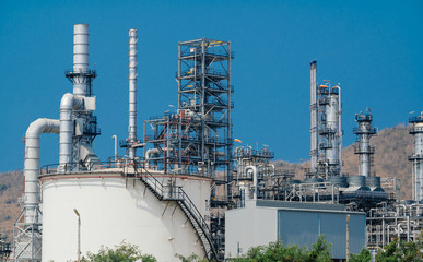 Industrial zone,The equipment of oil refining,Close-up of industrial pipelines of an oil-refinery...