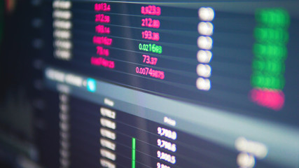 Crypto price numbers changing process