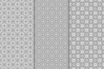 A set of seamless linear patterns. Repeating vector background. Abstract template for printing