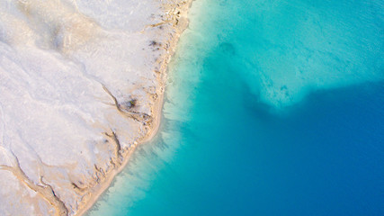 Fototapeta na wymiar view of the blue lake at bintan island 