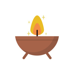 Isolated candle bowl vector design