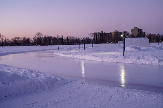 patinoire dans le parc