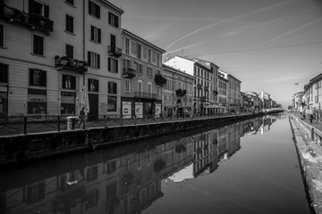 Navigli Milano B&W