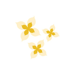 Isolated natural yellow flowers vector design