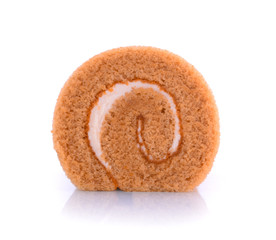 jam roll cakes isolated on white background