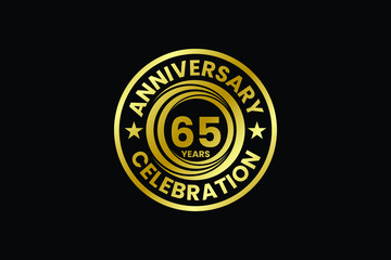 Anniversary logo template Vector design birthday celebration,  Golden anniversary emblem, Design for booklet leaflet magazine brochure poster web invitation or greeting card