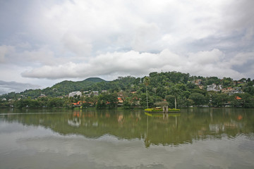 Beside the serene lake in Kandy, Sri Lanka