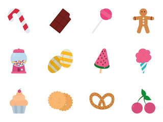 Isolated sweet food icon set vector design