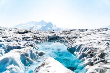 Alaska glacier mountains and water landscape - Knik glacier