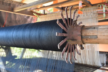 Local loom and fabric pattern, Nan province, Thailand.