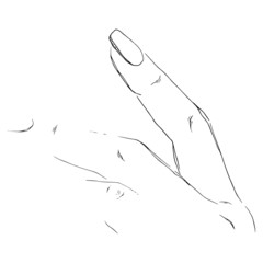Women hand. Vector illustration