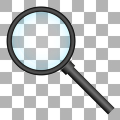 magnifying glass vector illustration isolated on transparent background