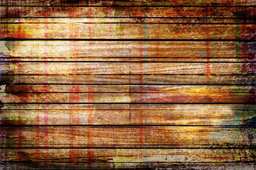 brown and red, white,multicolor, wooden wall background, with rustic,grunge  rough texture with graphics. colorfull raster image..