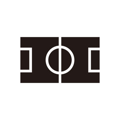 Soccer court vector icon symbol