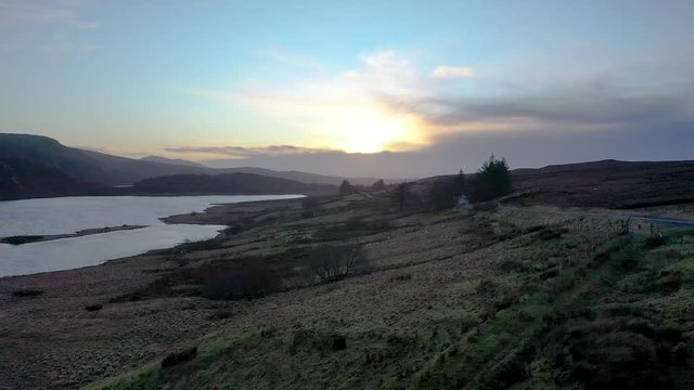 Flying above Lough EA between Ballybofey and Glenties in Donegal - Ireland