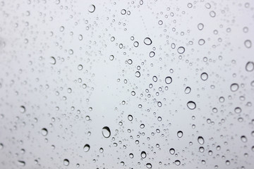 Water​ rain​ drops​ on​ glass​ background.​ Rain​ drops​ on​ a​ Windows.