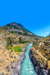 Majestic mountain river in summer in Vancouver, Canada.