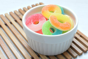 Candy or sweet assortment of many colors