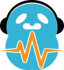 icon app playful music logo design