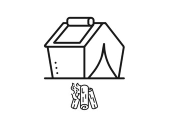 Tent icon vector