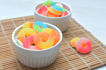 Candy or sweet assortment of many colors