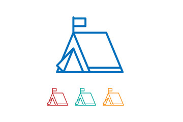 Tent icon vector