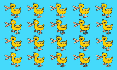 seamless pattern with little duck