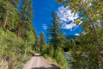 Rocky Mountains. Mountain Trail in Cascades National Park, Washington, USA.