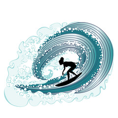 Surfing girl design