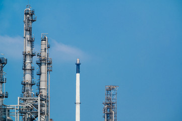 Industrial zone,The equipment of oil refining,Close-up of industrial pipelines of an oil-refinery plant,Detail of oil pipeline with valves in large oil refinery.