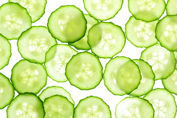 Cucumber slices background