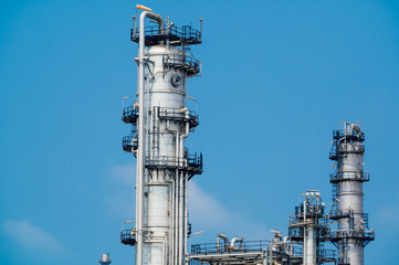 Industrial zone,The equipment of oil refining,Close-up of industrial pipelines of an oil-refinery...