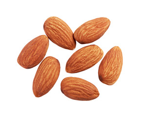 Almond nut isolated on white background