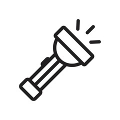 Flash light icon template black color editable. Flash light icon symbol Flat vector illustration for graphic and web design.