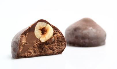 Hazelnut Praline - Truffle centre topped with a whole hazelnut dipped in milk chocolate