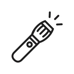 Flash light icon template black color editable. Flash light icon symbol Flat vector illustration for graphic and web design.