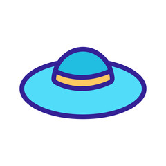 hat icon vector. Thin line sign. Isolated contour symbol illustration