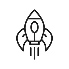 Rocket icon template black color editable. Rocket icon symbol Flat vector illustration for graphic and web design.