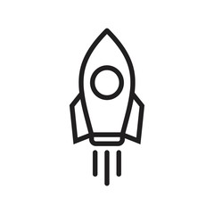 Rocket icon template black color editable. Rocket icon symbol Flat vector illustration for graphic and web design.