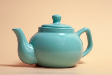 blue old tea kettle