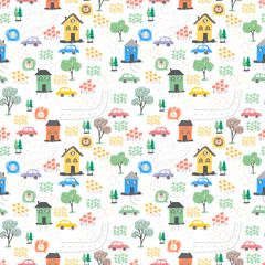 seamless patterns of society house