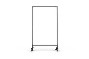 3D Rendering Empty Blank Movable Realistic Billboard for Advertisement Mockup