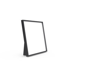 3D Rendering of Paper Blank Photo Frames on White