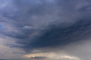 A severe thunderstorm and rain in the greater Sydney basin