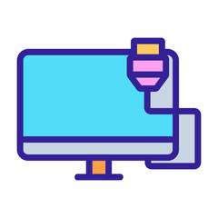 cable internet icon vector. Thin line sign. Isolated contour symbol illustration