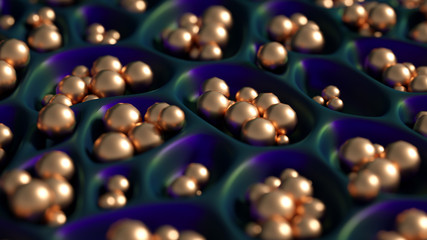 Abstract metal background. 3d illustration, 3d rendering.